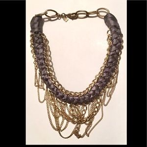 Gray and gold necklace